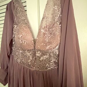 Beautiful lavender bridesmaids long dress